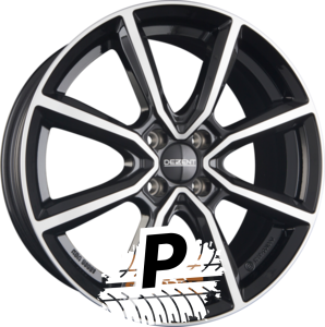 DEZENT TN DARK - Black Polished 7.00 x 17 ET 25 4x108