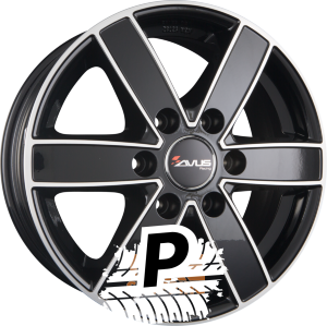 AVUS Racing AC-V61 Black Polished 7.50 x 17 ET 38.00 6x139.7